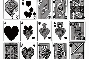7 of hearts playing card tattoo idea