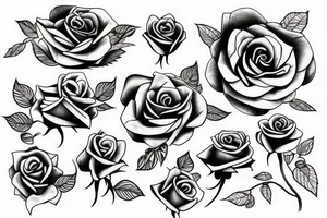 Rose with vines tattoo idea