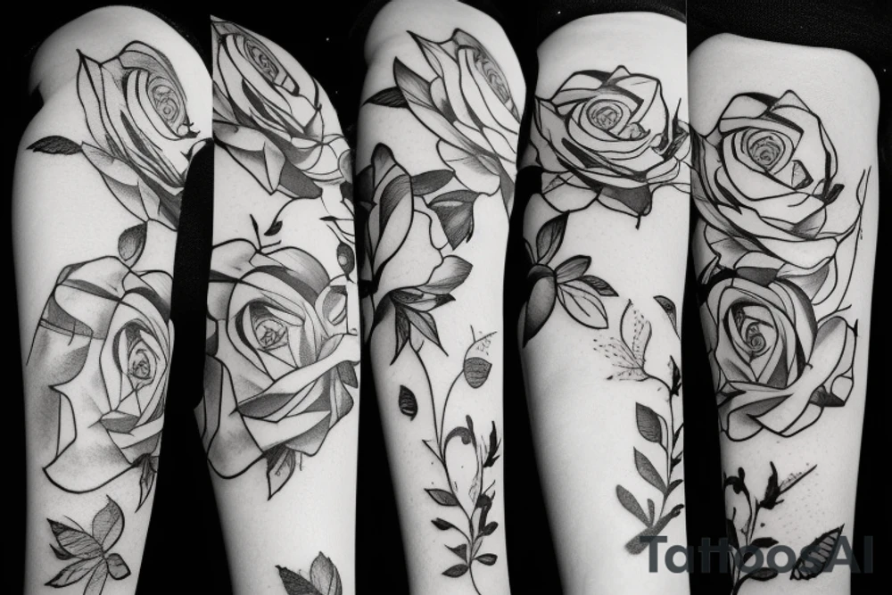 Rose flower tattoo idea