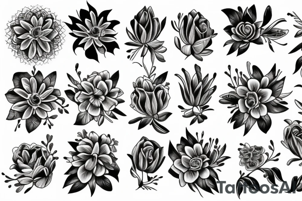 flowers tattoo idea
