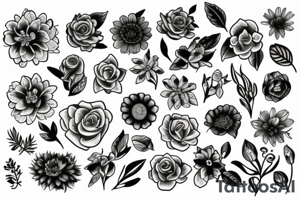 flowers tattoo idea