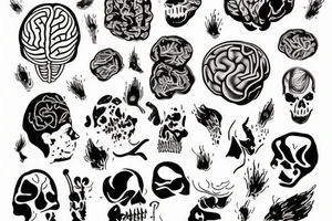 Brain on fire tattoo idea
