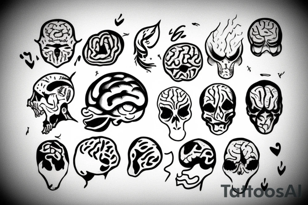 Brain on fire tattoo idea