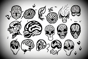 Brain on fire tattoo idea