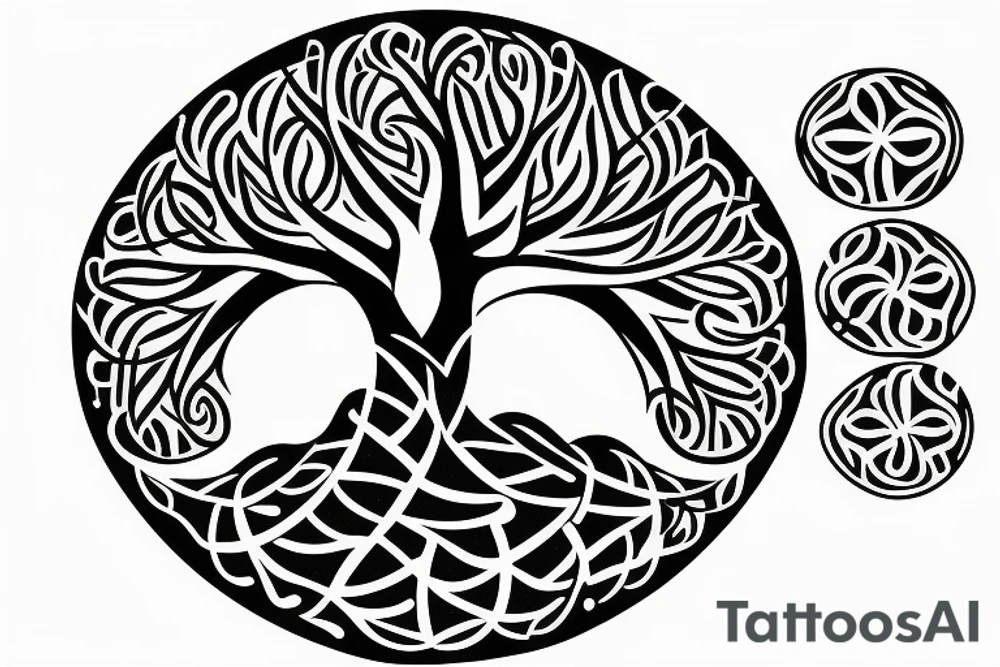 tree of life with a tortoise tattoo idea