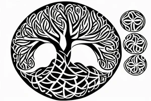 tree of life with a tortoise tattoo idea