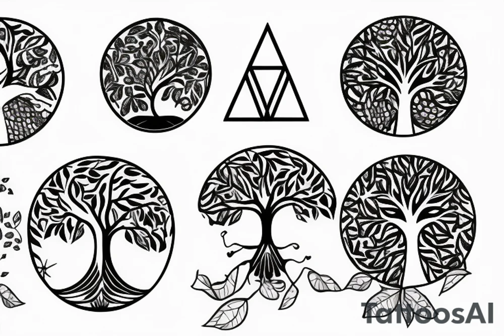 tree of life with a tortoise tattoo idea