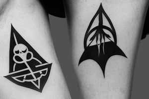 Deathly hallows with death eater sing tattoo idea