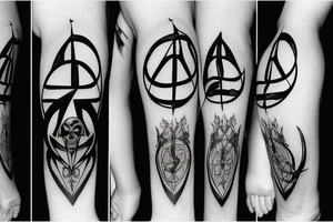 Deathly hallows with death eater sing tattoo idea