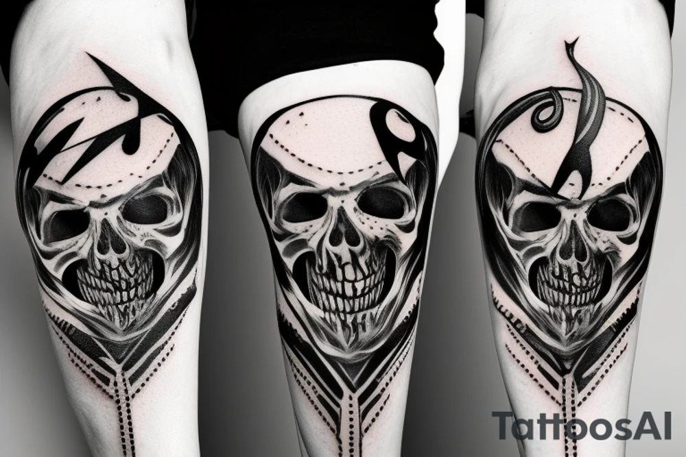 Deadly hallows with death eater sign tattoo idea