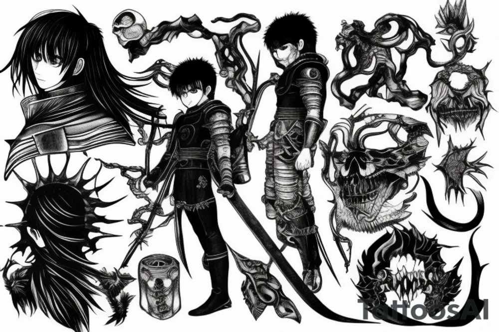 Guts from the anime Berserk tattoo idea