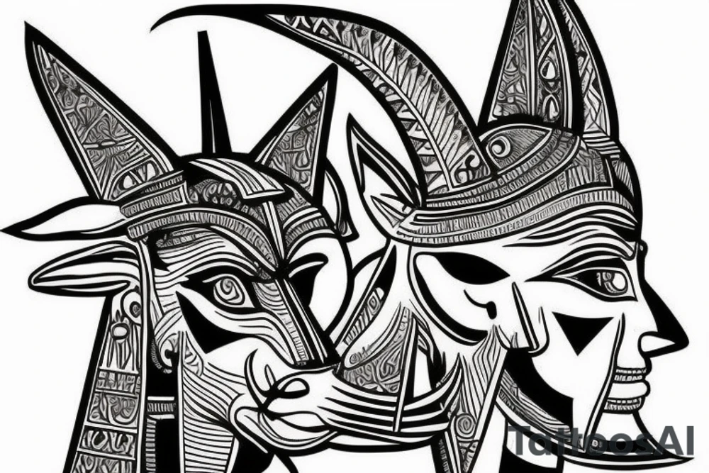 Anubis piramides tattoo idea
