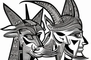 Anubis piramides tattoo idea