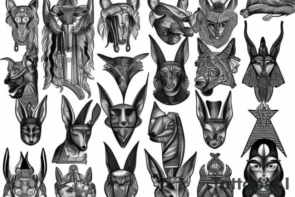 Anubis piramides tattoo idea