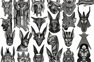Anubis piramides tattoo idea