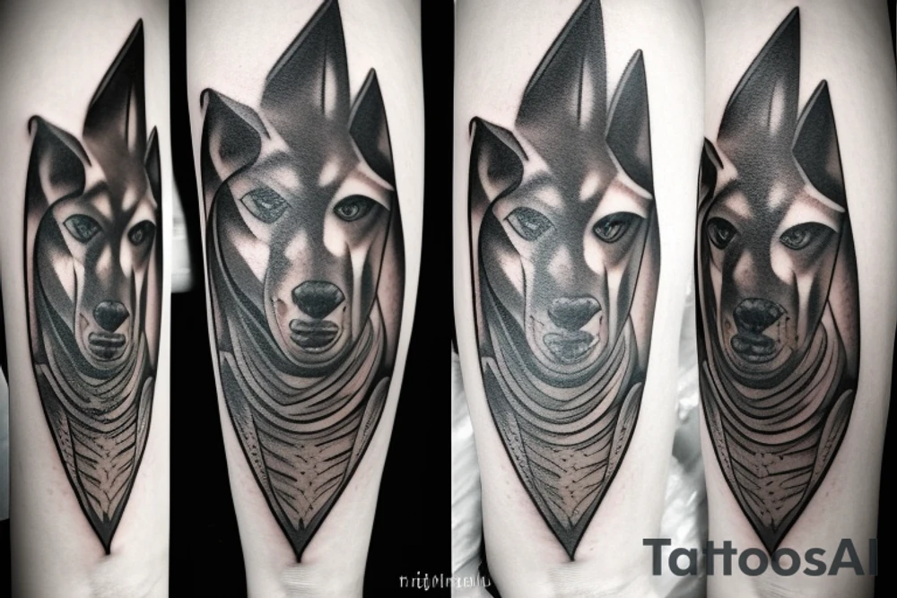 Anubis piramides tattoo idea