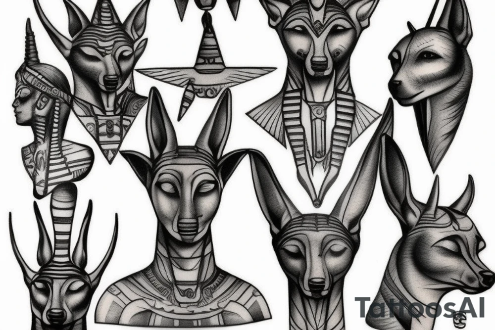 Anubis piramides tattoo idea
