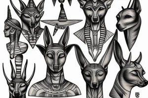 Anubis piramides tattoo idea