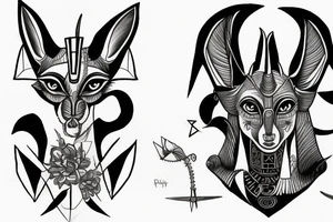 Anubis piramides tattoo idea