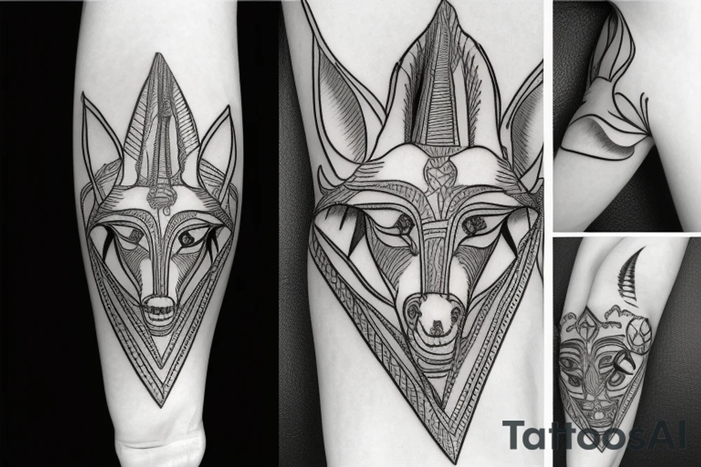 Anubis piramides tattoo idea