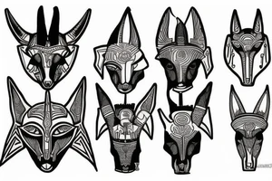 Anubis piramides tattoo idea