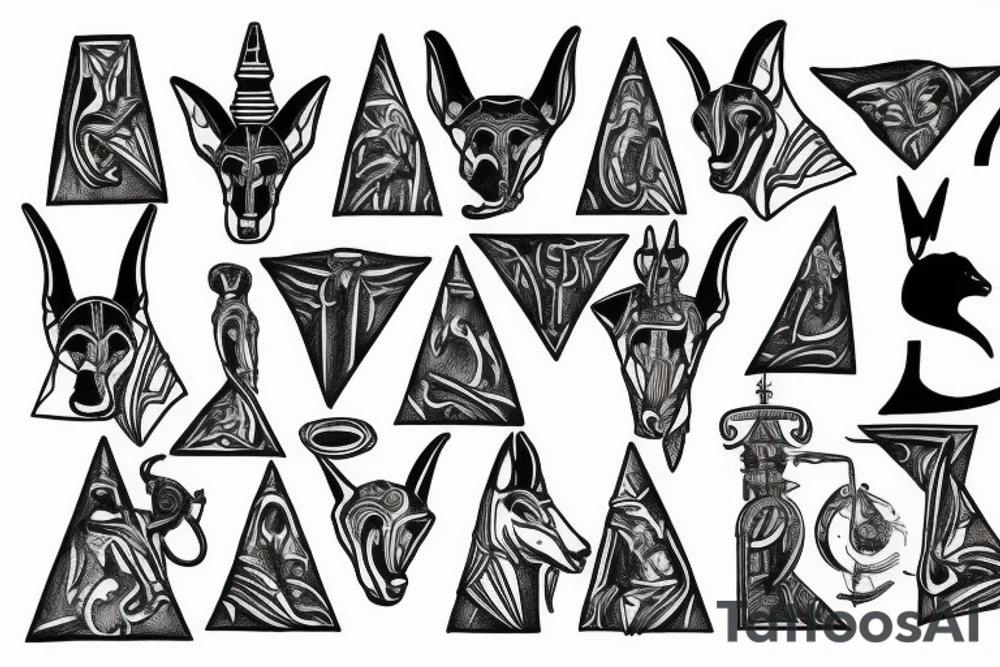Anubis piramides tattoo idea