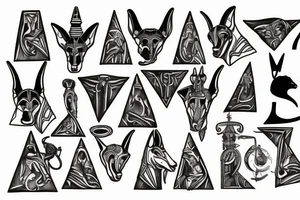 Anubis piramides tattoo idea