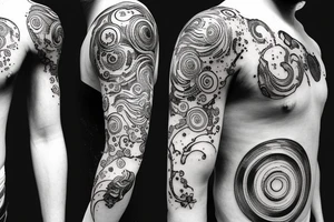 Aquarius and Leo combine together on the galaxy tattoo idea