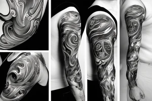 Aquarius and Leo combine together on the galaxy tattoo idea