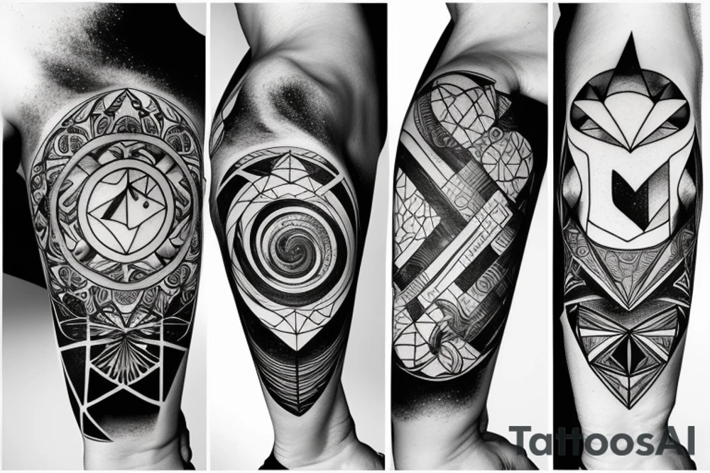 Aquarius and Leo combine together on the galaxy tattoo idea