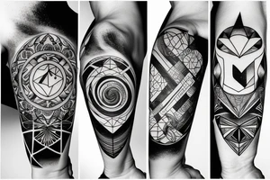 Aquarius and Leo combine together on the galaxy tattoo idea