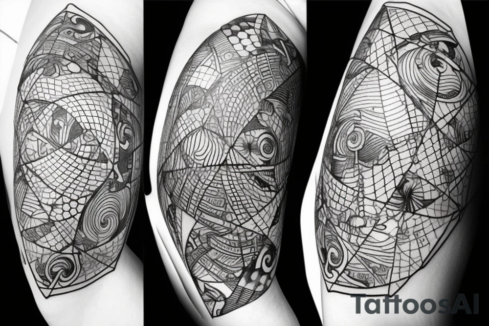 Aquarius and Leo combine together on the galaxy tattoo idea