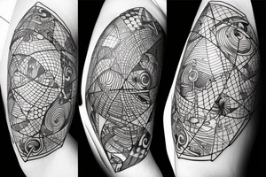 Aquarius and Leo combine together on the galaxy tattoo idea