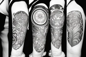 Aquarius and Leo combine together on the galaxy tattoo idea