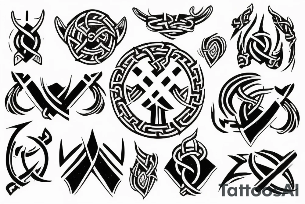 Viking brother symbol tattoo idea