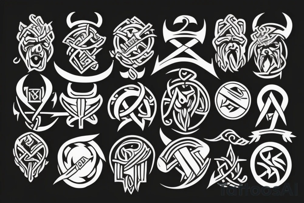 Viking brother symbol tattoo idea