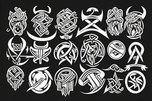 Viking brother symbol tattoo idea