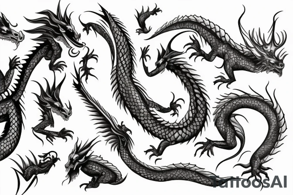 Dragon Samurái tattoo idea