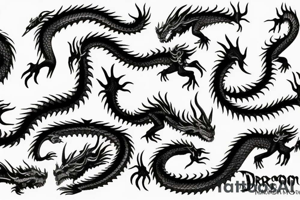 Dragon Samurái tattoo idea