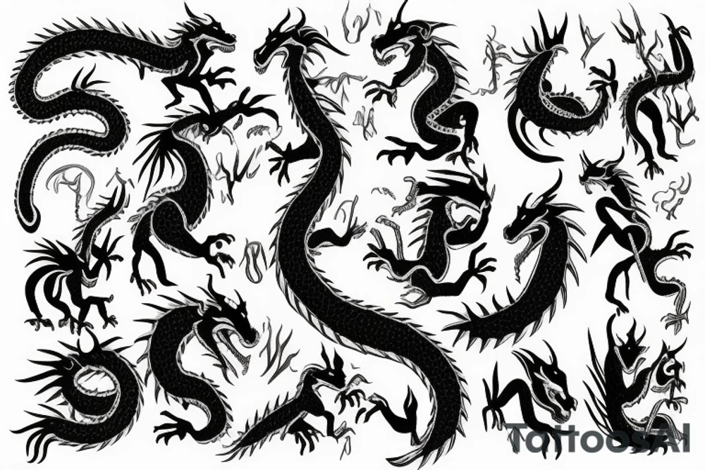 Dragon Samurái tattoo idea