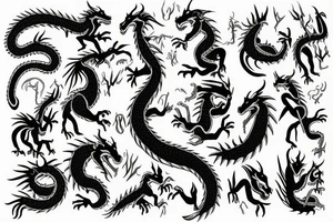 Dragon Samurái tattoo idea
