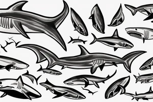 Attacking shark tattoo idea
