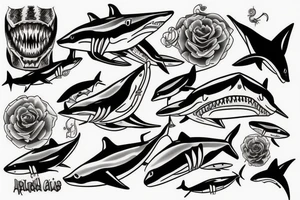 Attacking shark tattoo idea