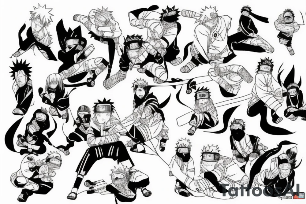 Naruto and holy fighting tattoo idea