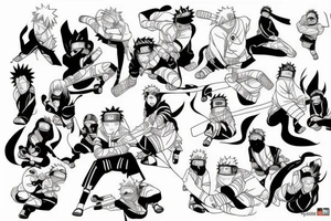 Naruto and holy fighting tattoo idea