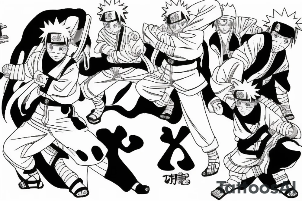 Naruto and holy fighting tattoo idea