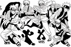 Naruto and holy fighting tattoo idea