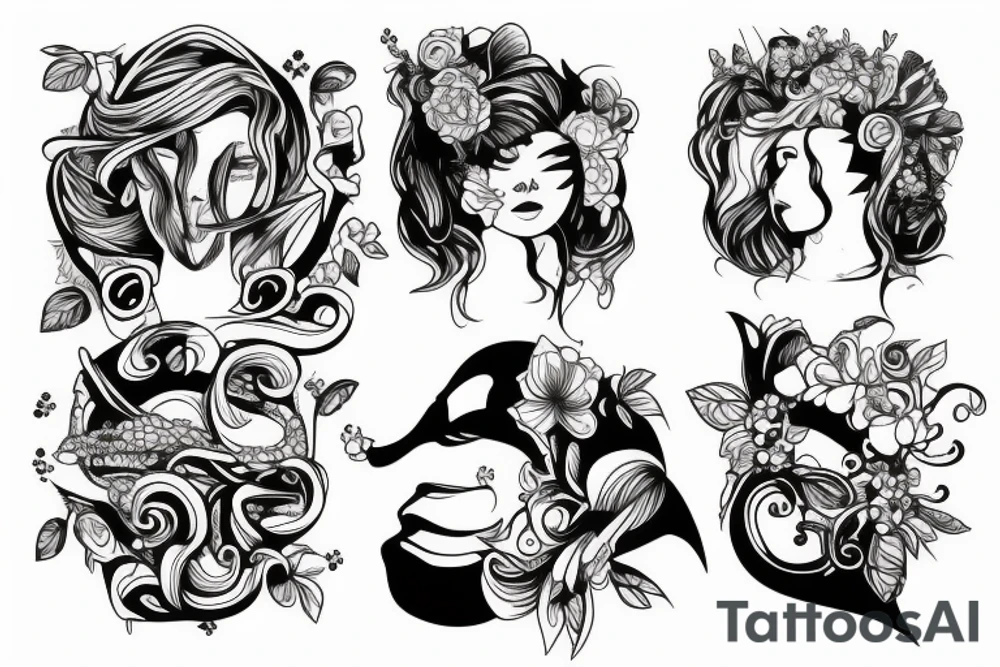 Imprisoned head tattoo idea