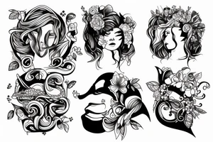 Imprisoned head tattoo idea