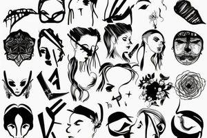 Imprisoned head tattoo idea